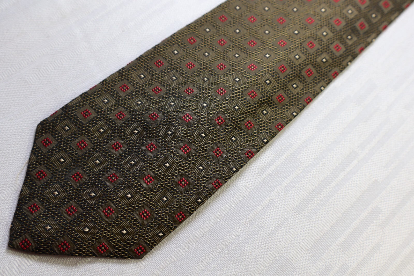 HUBERT PER NINO TOLA 100%  SILK TIE SETA CRAVATTA NECKTIE MADE IN ITALY CLASSIC