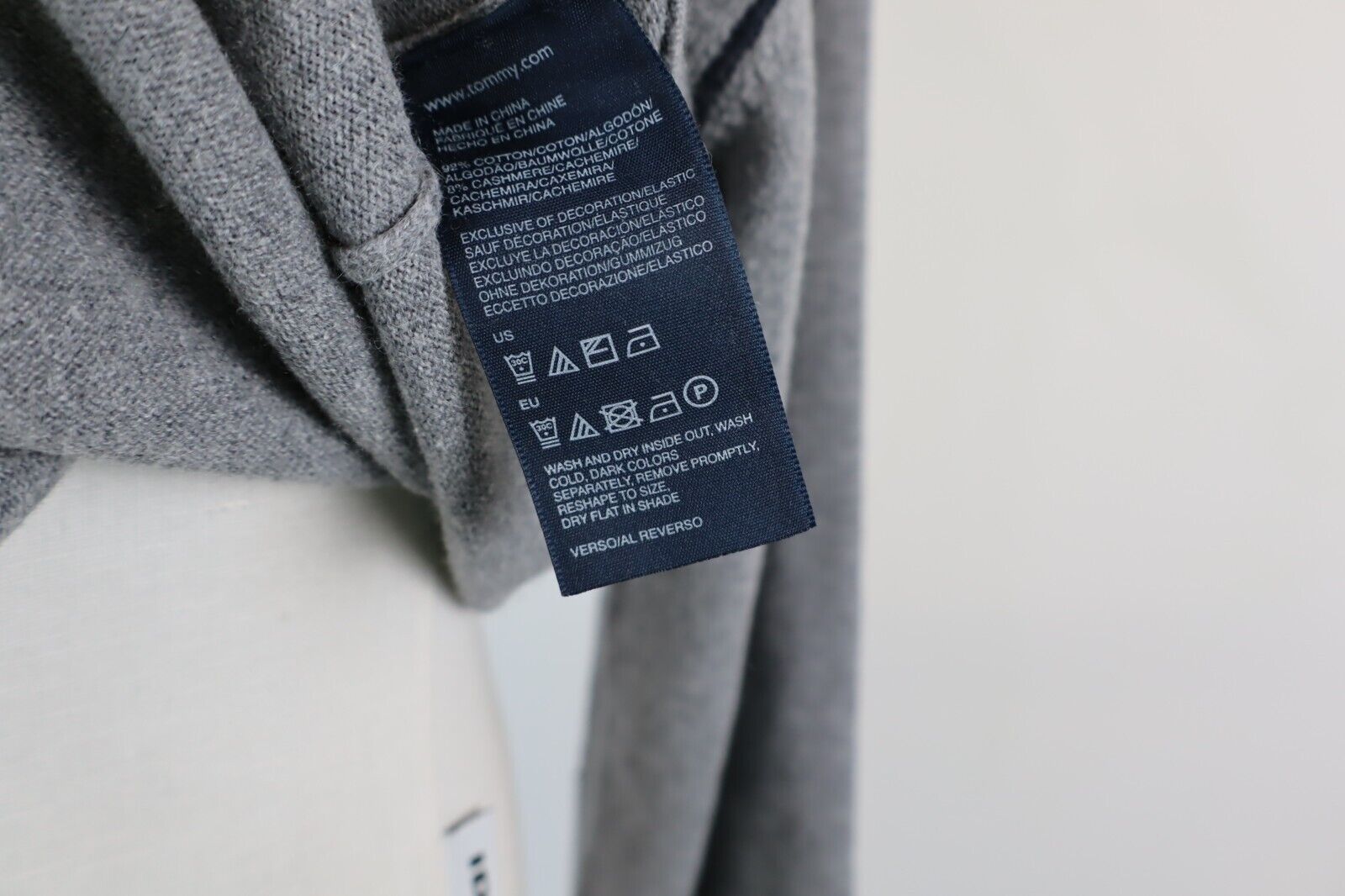 TOMMY HILFIGER MAGLIONE VINTAGE COTONE CASHMERE UOMO Tg. XL MAN SWEATER CASUAL