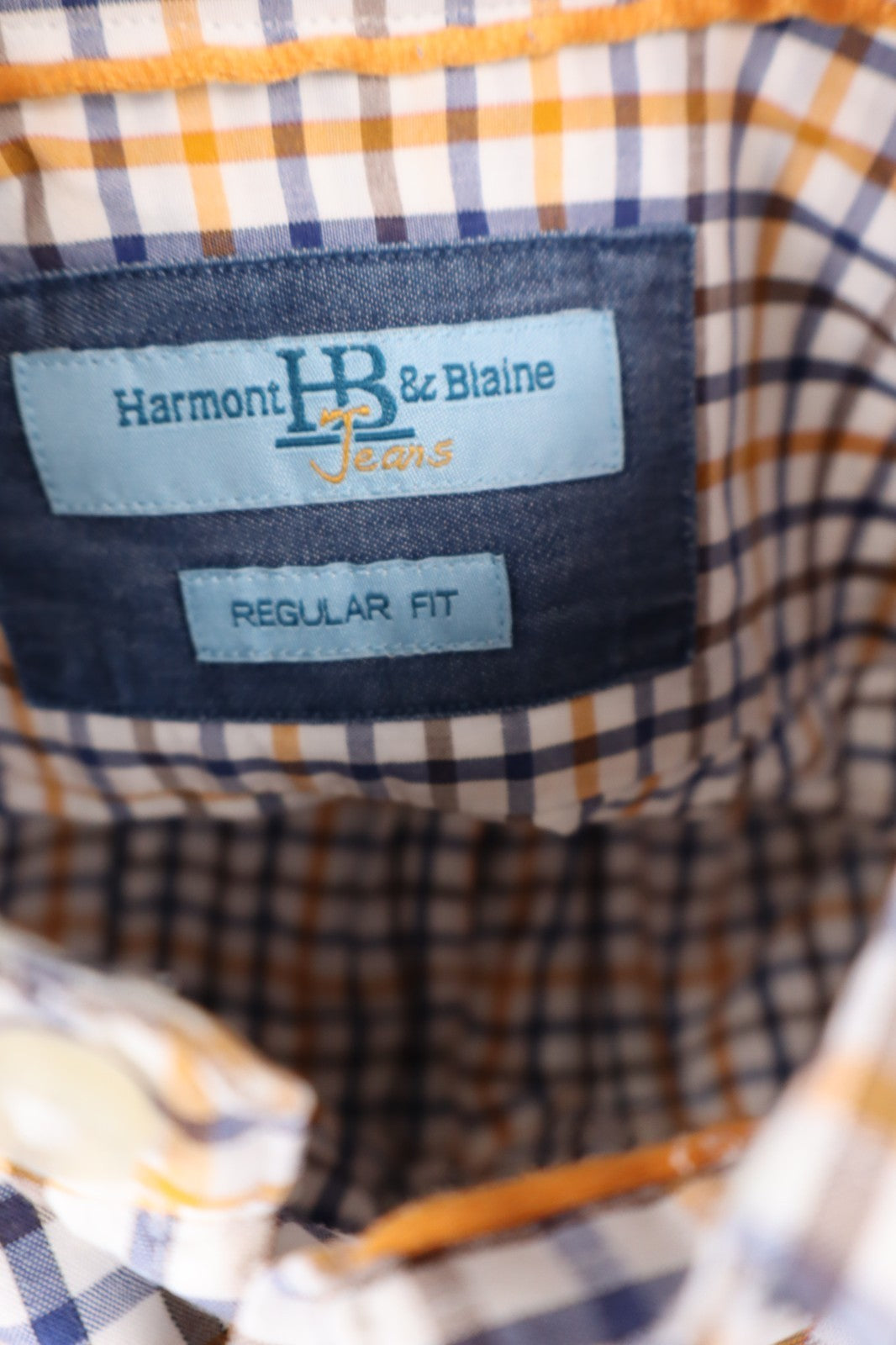 HARMONT & BLAINE CAMICIA UOMO TG. M MAN CASUAL VINTAGE SHIRT COTONE COTTON LOGO
