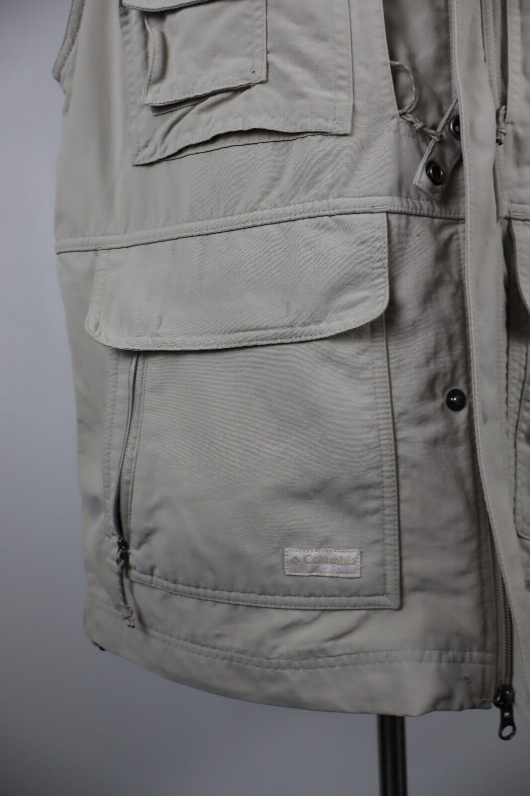 COLUMBIA GIUBBINO LEGGERO SMANICATO GILET UOMO TG L MAN CASUAL VINTAGE JACKET