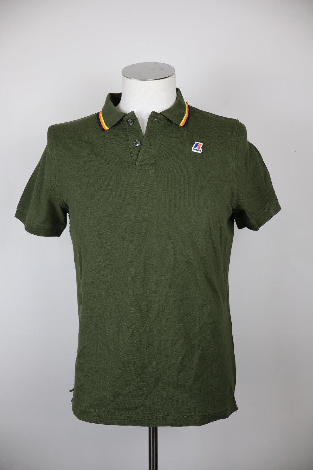 KWAY MAGLIA POLO UOMO COTONE TG M MAN COTTON T-SHIRT CASUAL VINTAGE VERDE LOGO