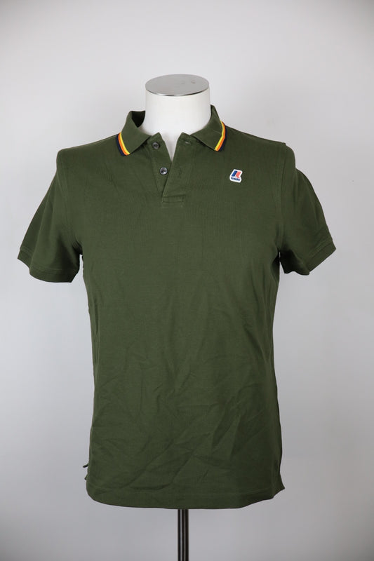 KWAY MAGLIA POLO UOMO COTONE TG M MAN COTTON T-SHIRT CASUAL VINTAGE VERDE LOGO