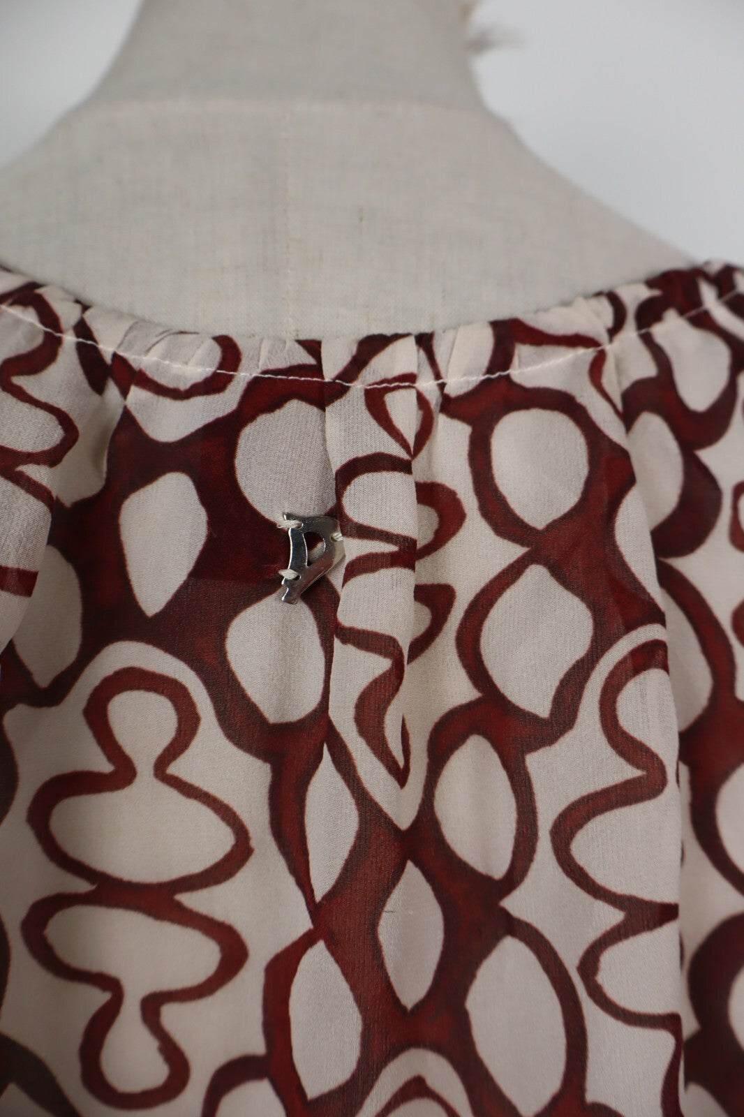 DONDUP MAGLIA DONNA TG. 42 WOMAN CASUAL VINTAGE T- SHIRT TOP SETA