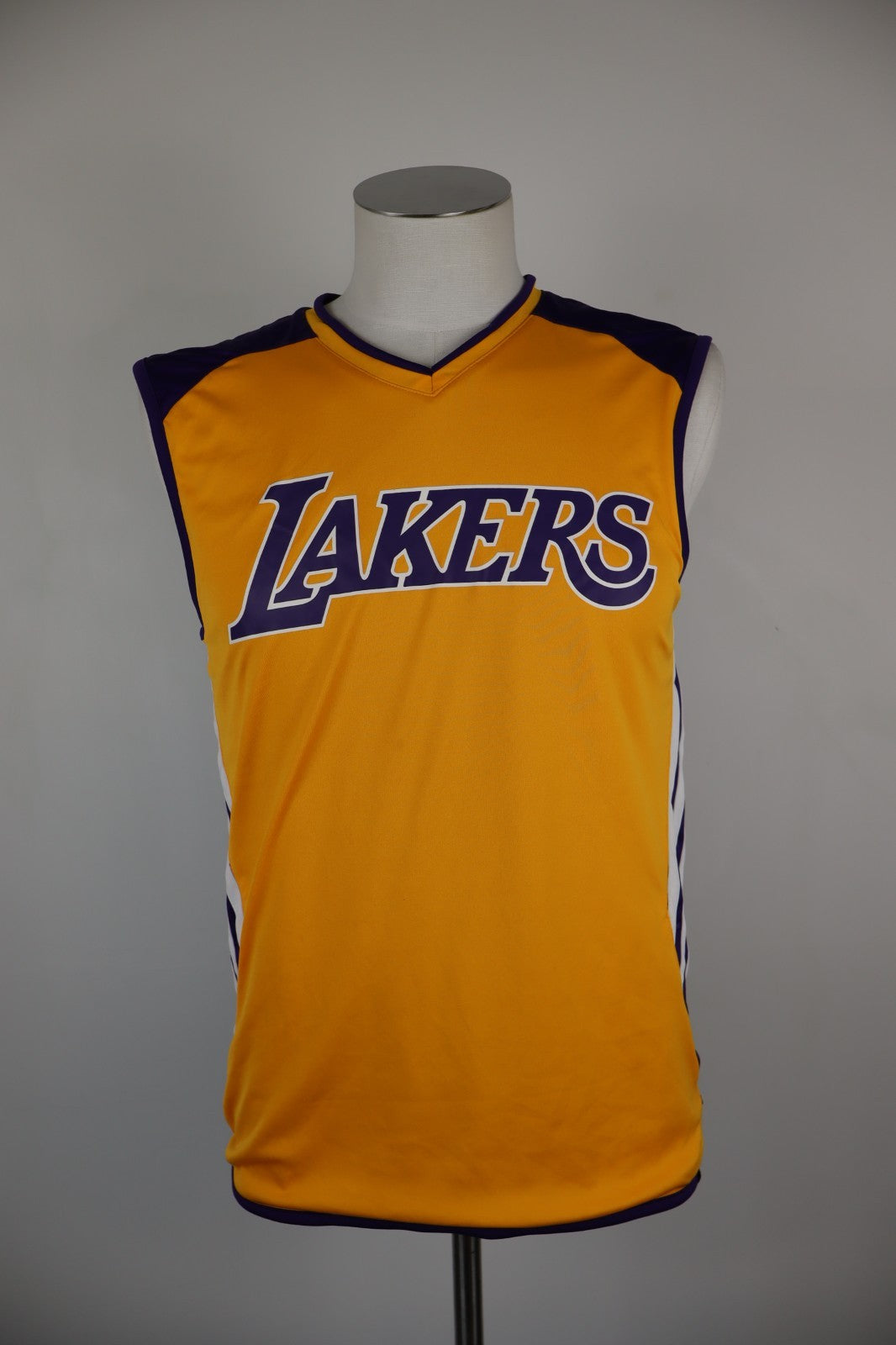 ADIDAS LAKERS NBA CANOTTA MAGLIA SMANICATA BASKET T-SHIRT UOMO TG S SPORT LOGO