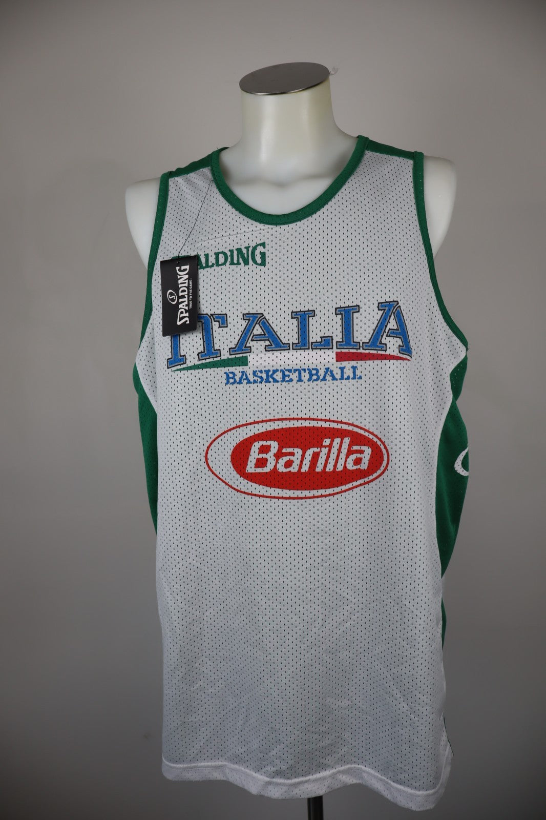 SPALDING ITALIA CANOTTA MAGLIA BASKET UOMO XL T-SHIRT MAN SPORT DOUBLE FACE TAG