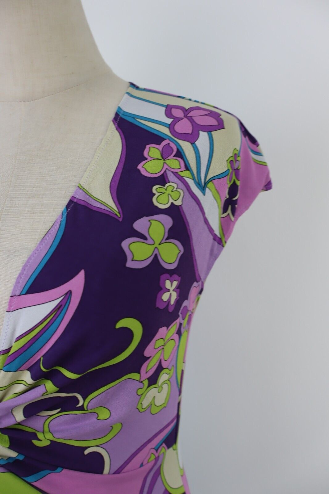 MAGLIA SLIP TOP DONNA TG L WOMAN T-SHIRT FUNKY FAIR GROOVY RVINTAGE Y2K 2000'S