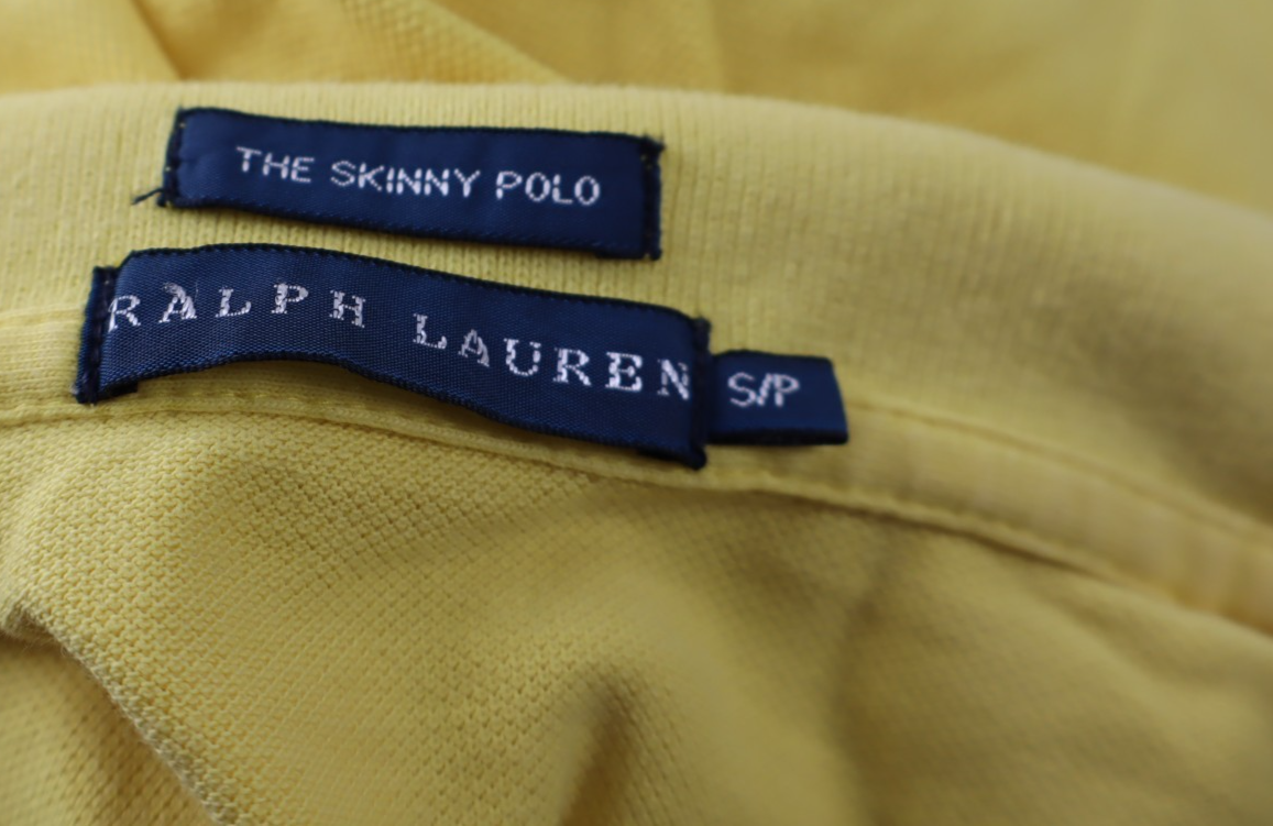 RALPH LAUREN SKINNY POLO DONNA COTONE TG. S WOMAN SHIRT CASUAL VINTAGE COTTON