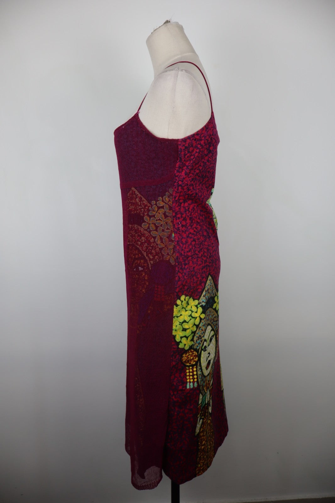 CUSTO BARCELONA VESTITO BRETELLE DONNA TG L WOMAN CASUAL VINTAGE DRESS ABITO