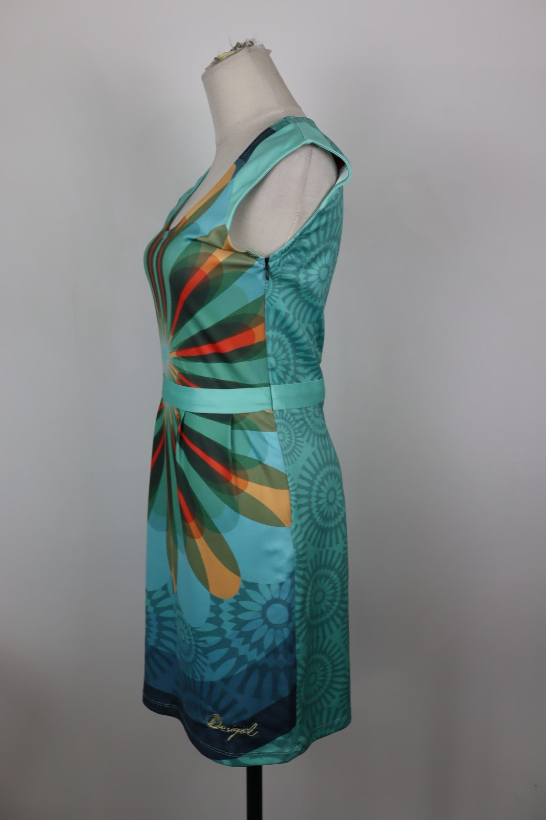DESIGUAL VESTITO  DONNA TG S WOMAN CASUAL VINTAGE DRESS ABITO VISCOSA