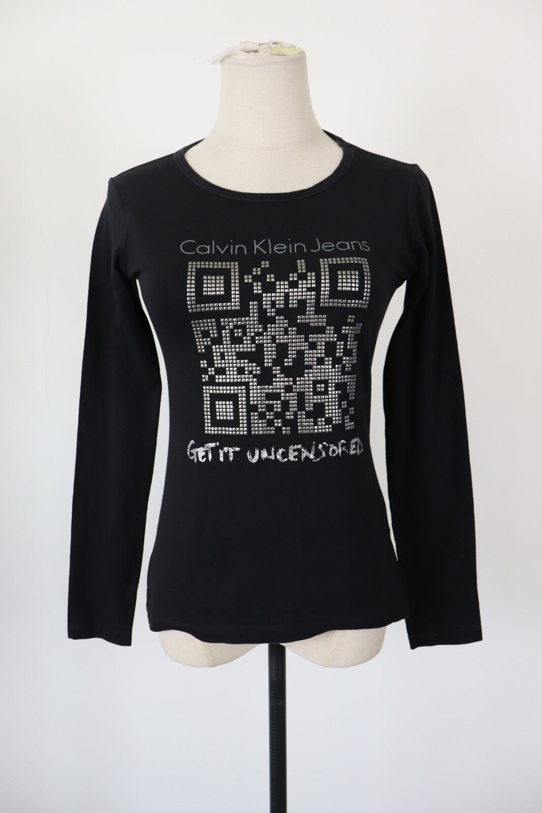 CALVIN KLEIN CK JEANS MAGLIA DONNA TG. S WOMAN CASUAL VINTAGE T-SHIRT TOP