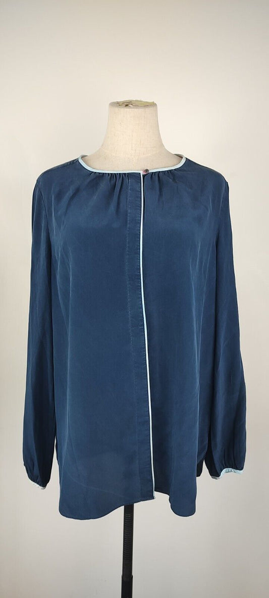 TOMMY HILFIGER CAMICIA DONNA SETA TG. M WOMAN SILK SHIRT CASUAL VINTAGE