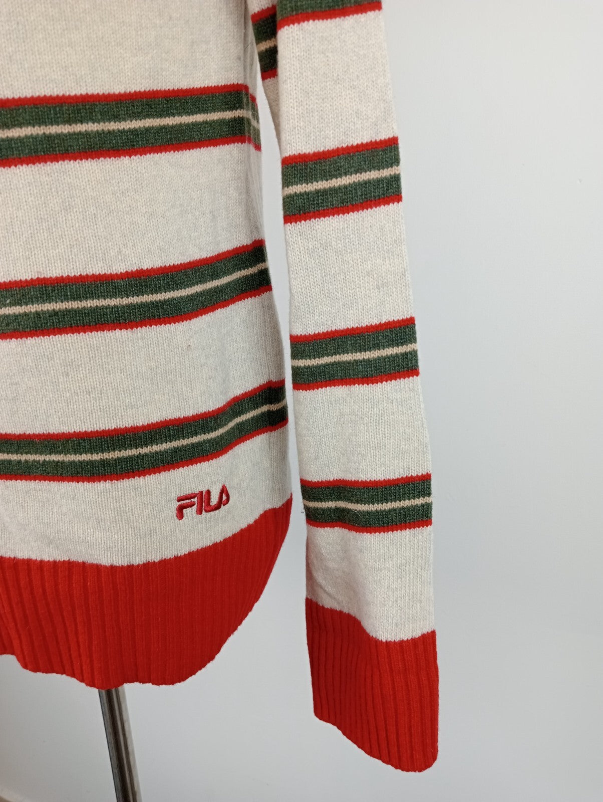 FILA MAGLIONE LANA WOOL UOMO TG 44 MAN SWEATER CASUAL VINTAGE MADE ITALY