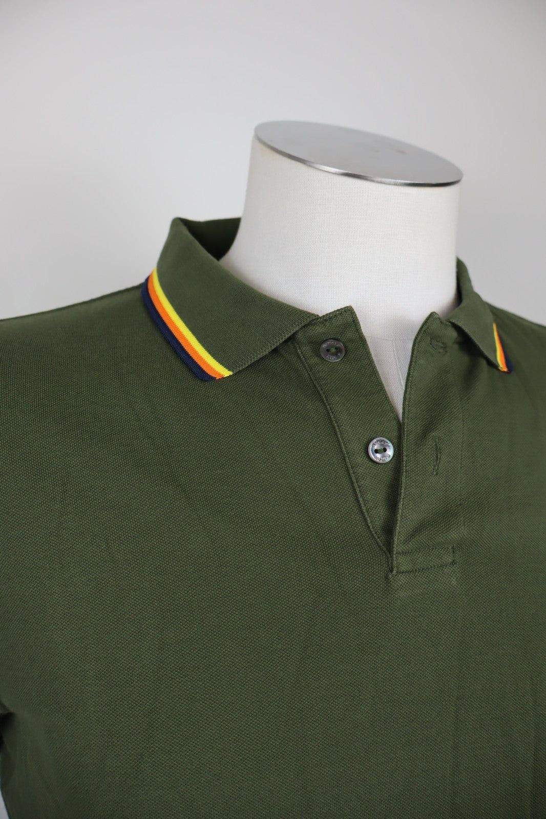 KWAY MAGLIA POLO UOMO COTONE TG M MAN COTTON T-SHIRT CASUAL VINTAGE VERDE LOGO