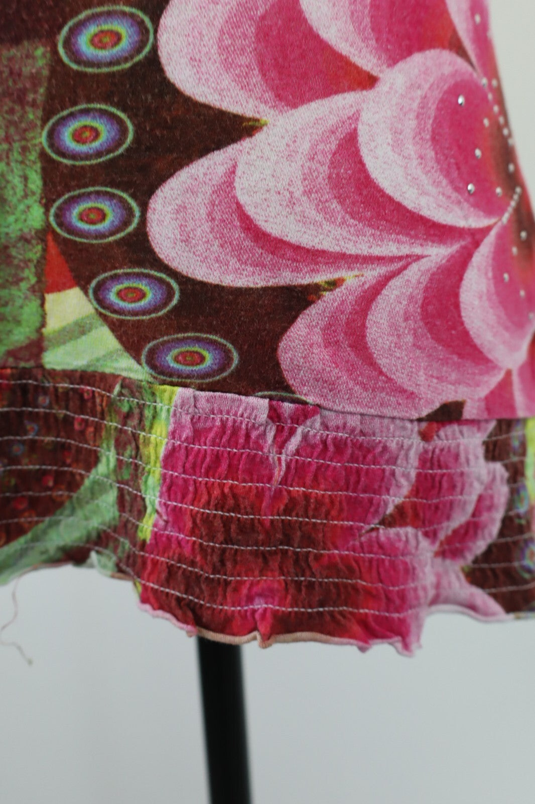 DESIGUAL MAGLIA DONNA TG. S WOMAN T-SHIRT CASUAL VINTAGE TOP REGOLABILE