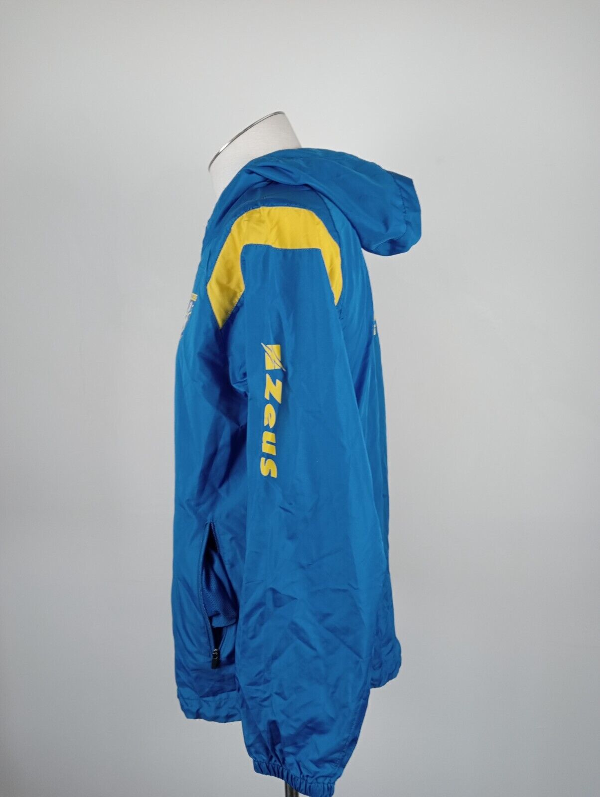 ZEUS FROSINONE FELPA KWAY IMPERMEABILE CALCIO UOMO XS MAN VINTAGE SPORT SOCCER