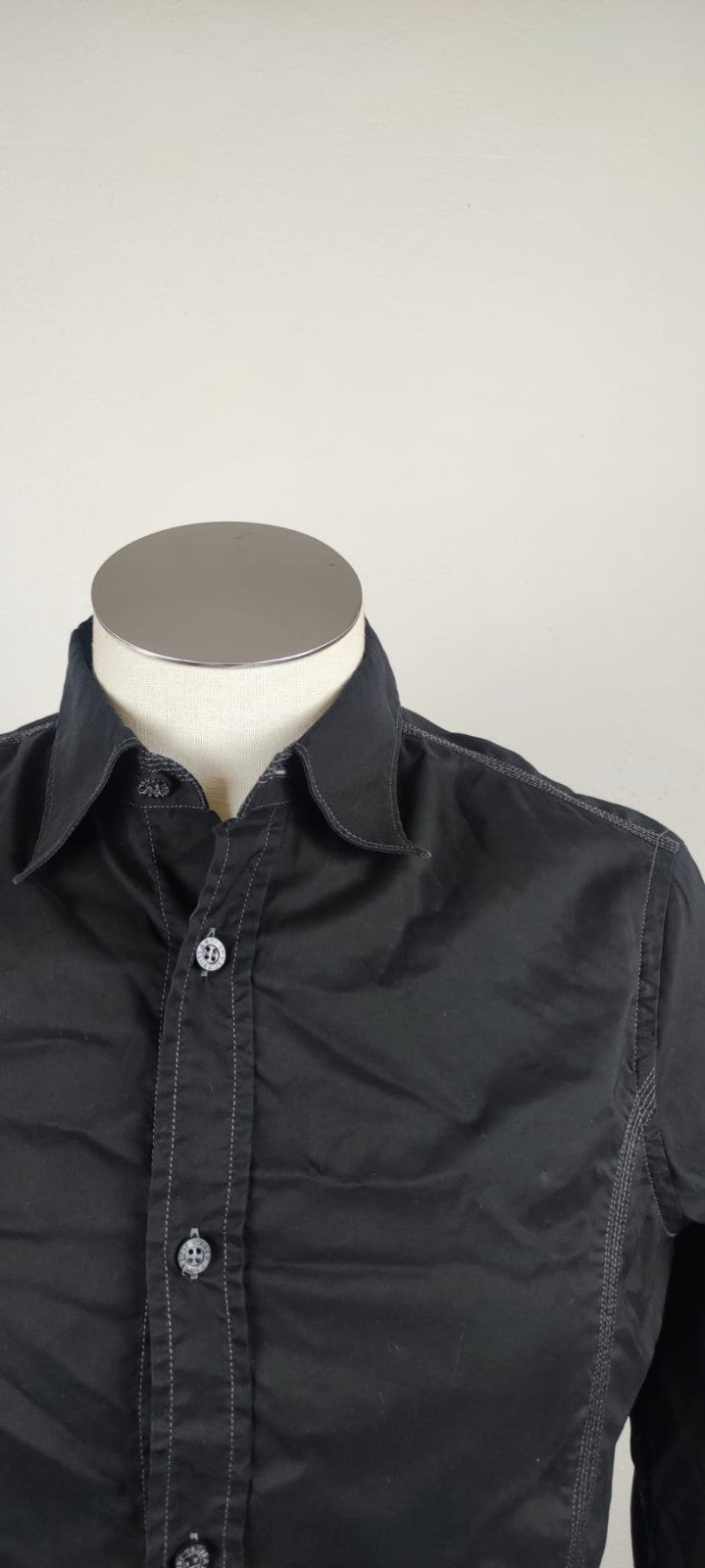 TRUSSARDI JEANS CAMICIA UOMO TG. S MAN CASUAL VINTAGE SHIRT COTONE COTTON