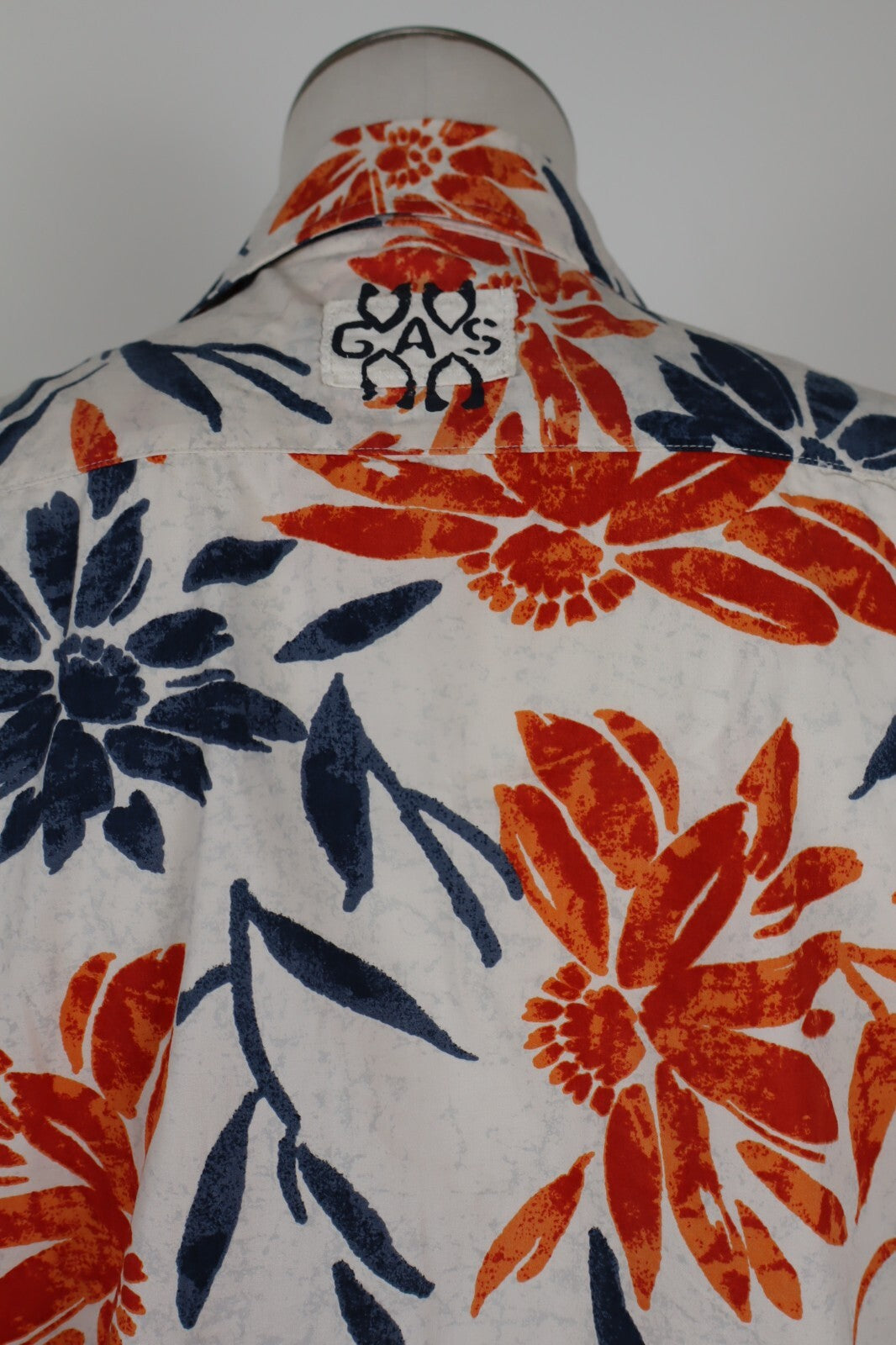 GAS CAMICIA UOMO TG. L MAN CASUAL VINTAGE SHIRT COTONE COTTON FLORAL