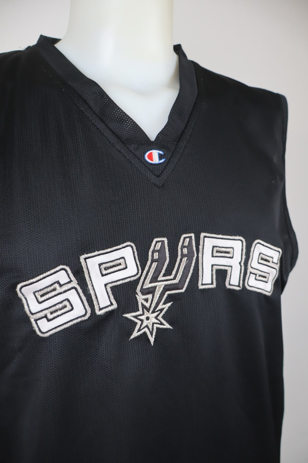 CHAMPION SPURS MAGLIA SMANICATA CANOTTA BASKET T-SHIRT UOMO TG L SHIRT SPORT