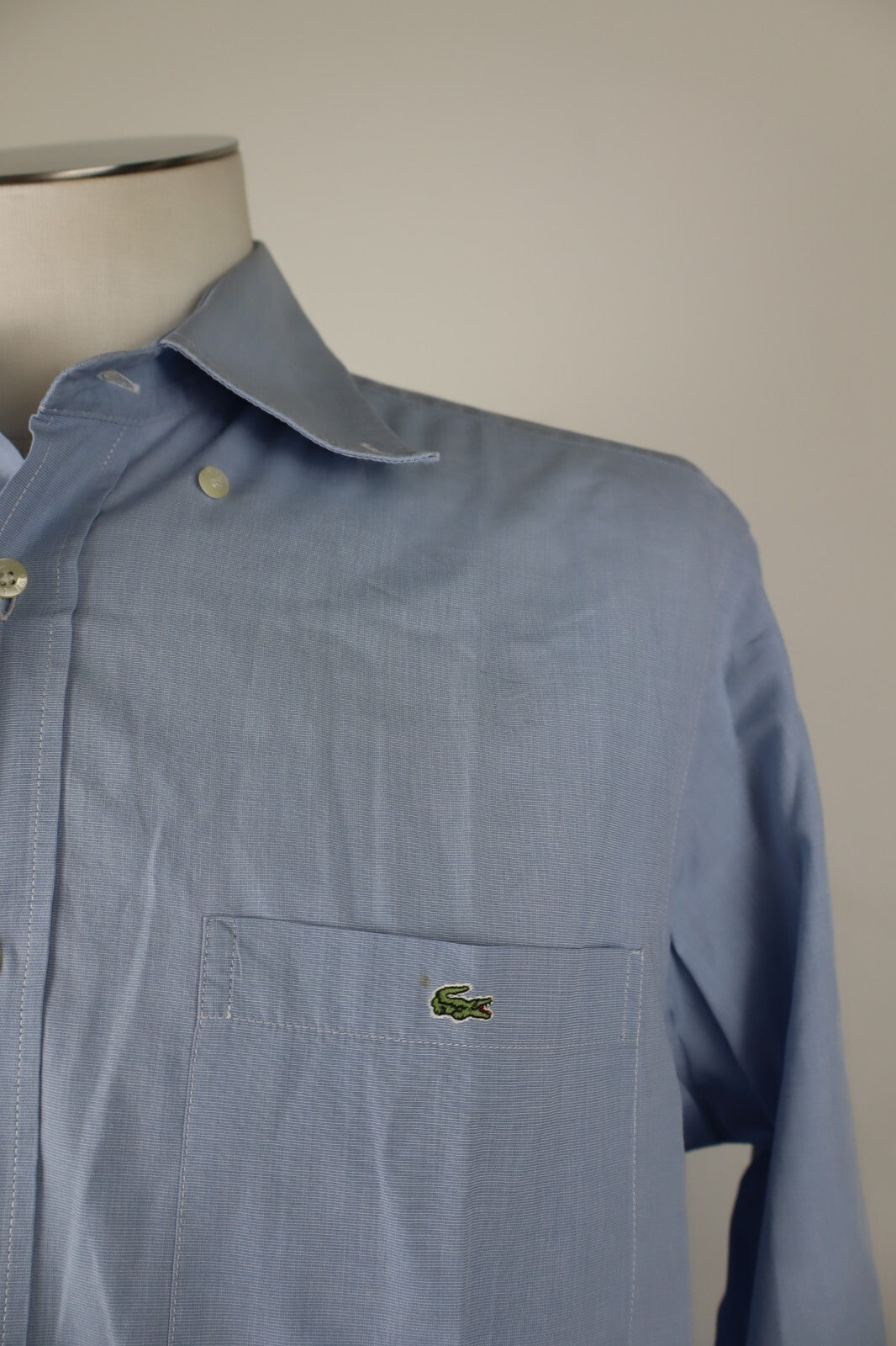 LACOSTE CAMICIA UOMO TG. 40 MAN CASUAL VINTAGE SHIRT COTONE COTTON