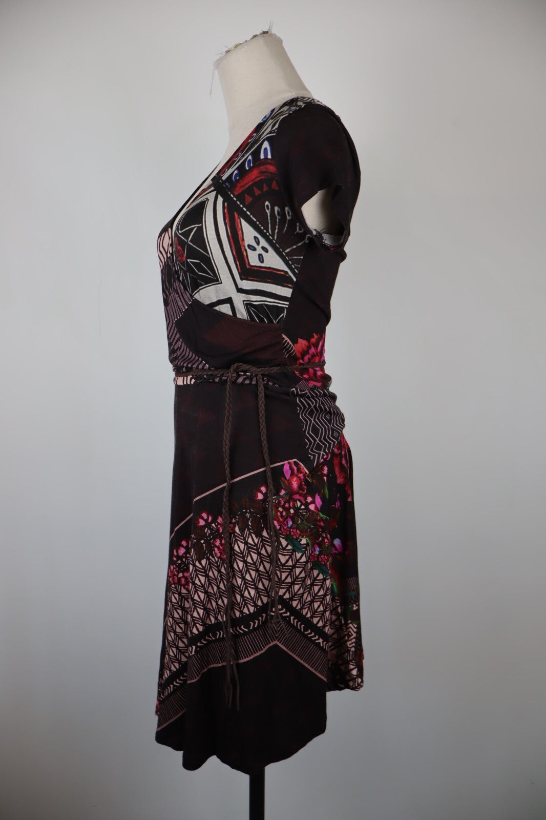 DESIGUAL VESTITO DONNA TG. S WOMAN CASUAL VINTAGE DRESS ABITO COTONE COTTON