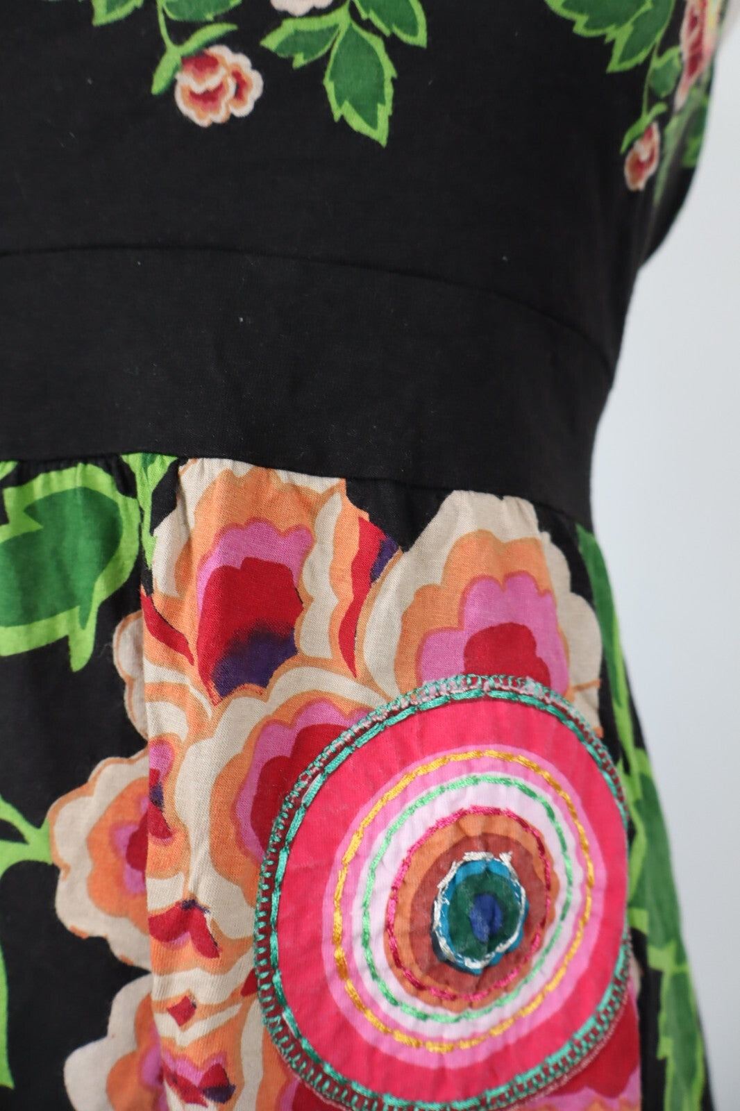 DESIGUAL VESTITO ABITO DONNA TG. XS  WOMAN CASUAL VINTAGE DRESS COTONE