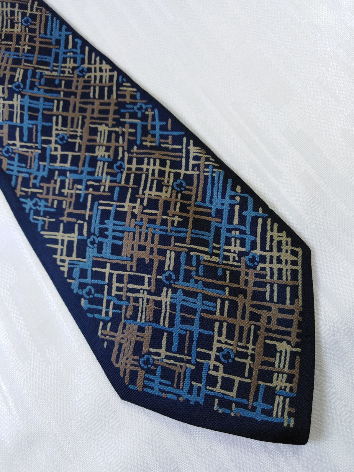 MILA SCHON 100% SETA SILK TIE CRAVATTA NECKTIE ITALY VINTAGE CLASSIC
