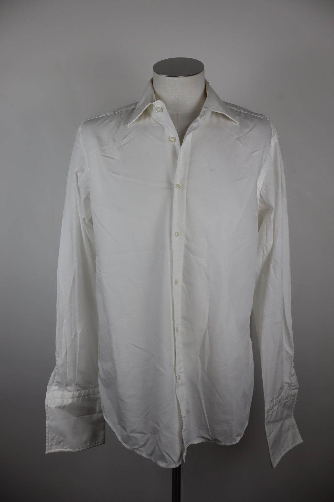 HUGO BOSS CAMICIA UOMO TG. 41 / 16 MAN CASUAL VINTAGE SHIRT COTONE COTTON BIANCO