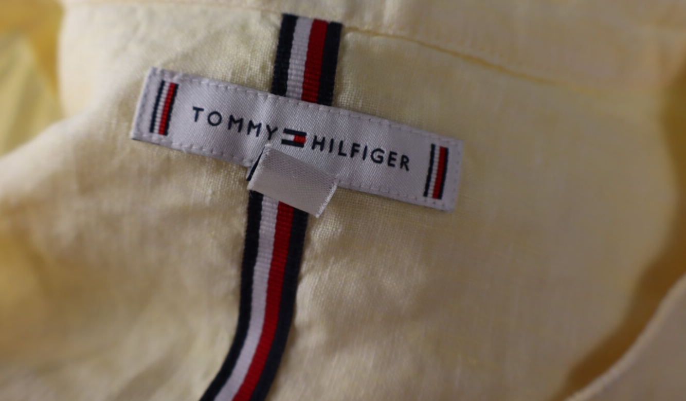 TOMMY HILFIGER VESTITO DONNA TG. 40 WOMAN CASUAL VINTAGE DRESS LINO LINEN