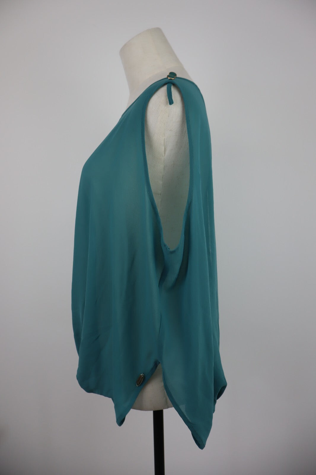 FORNARINA MAGLIA DONNA M / L WOMAN CASUAL VINTAGE T-SHIRT TOP TRASPARENTE