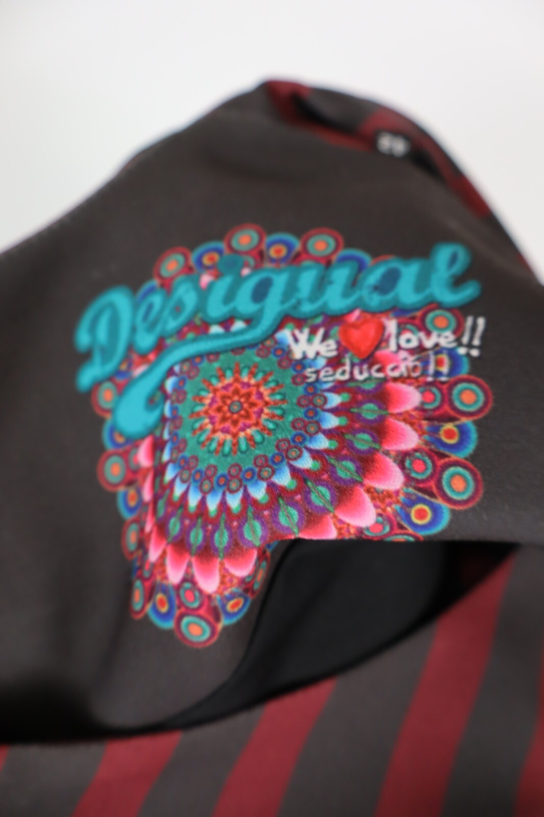 DESIGUAL VESTITO DONNA TG. 42 WOMAN CASUAL VINTAGE DRESS ABITO CERNIERA