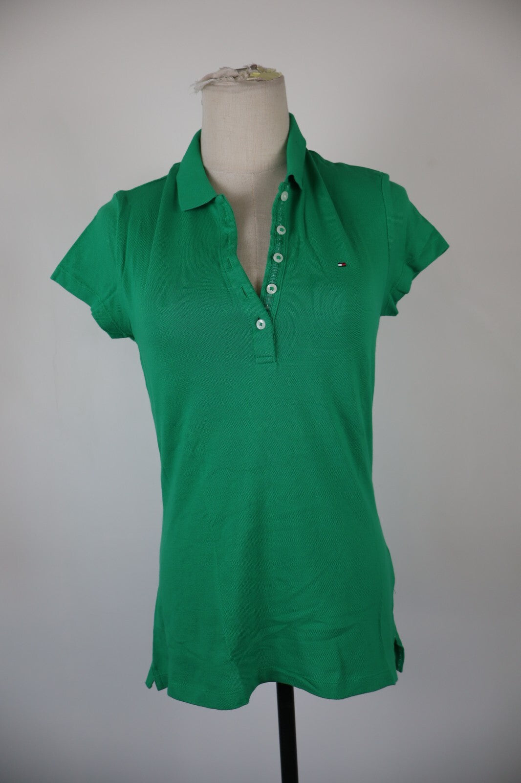 TOMMY HILFIGER MAGLIA POLO DONNA TG S SLIM FIT WOMAN CASUAL VINTAGE TOP T-SHIRT