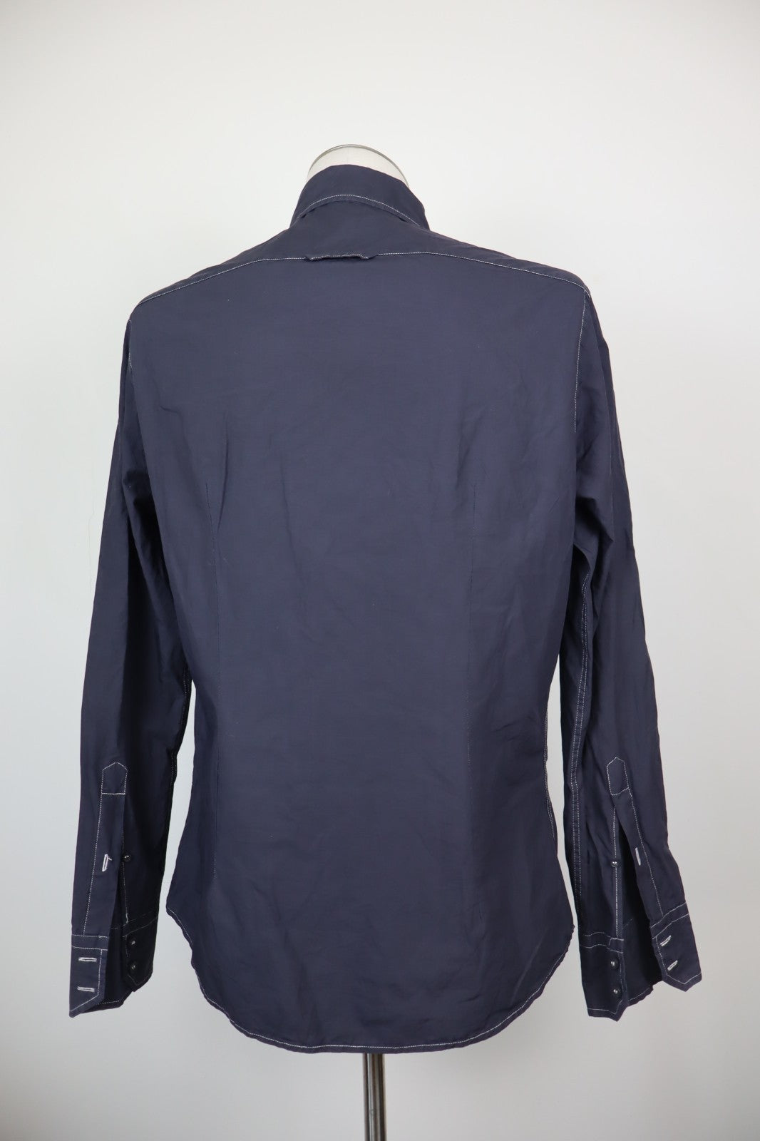 TRUSSARDI JEANS CAMICIA UOMO TG. M MAN CASUAL VINTAGE SHIRT COTONE COTTON LOGO