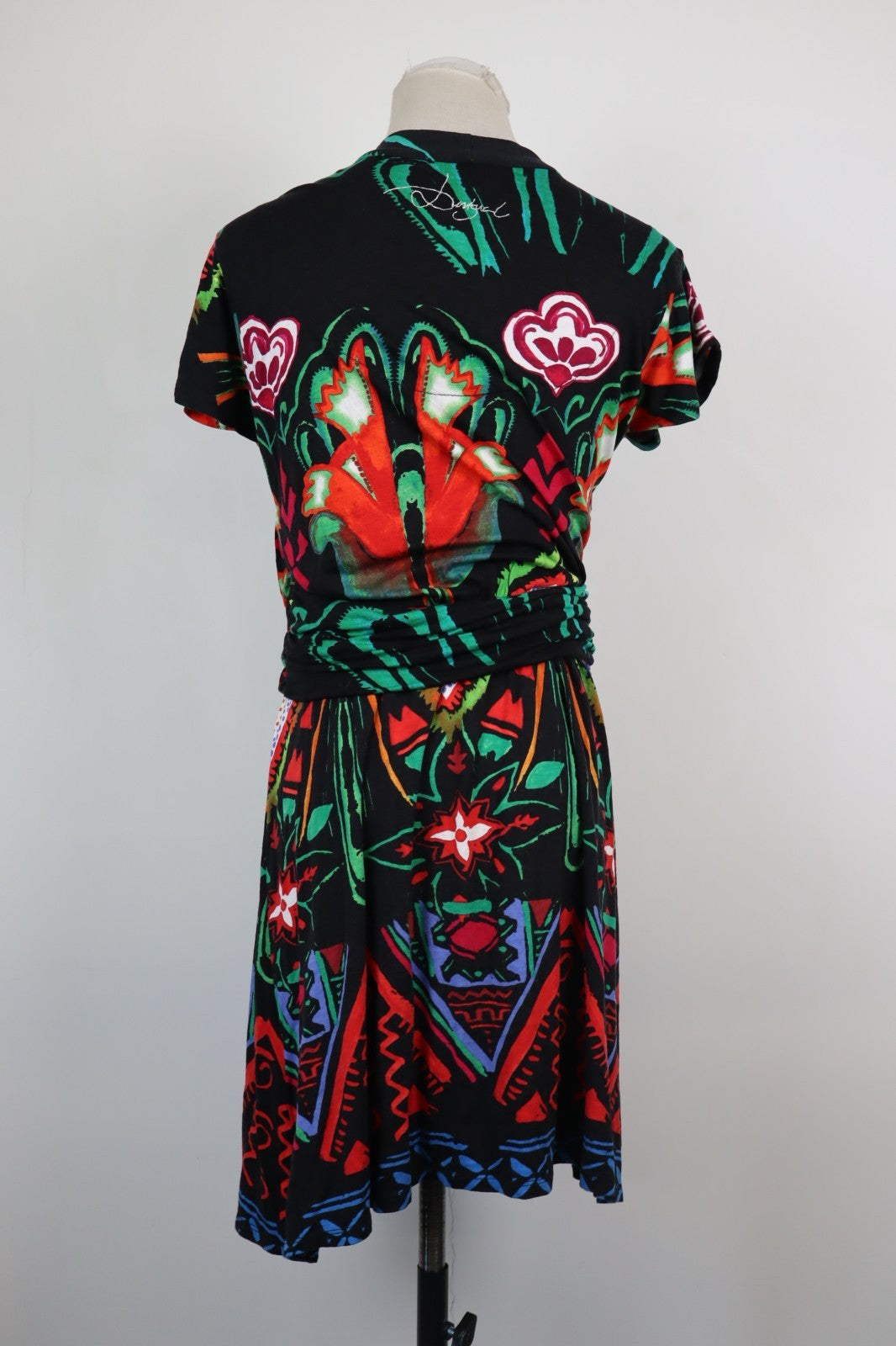 DESIGUAL VESTITO  DONNA TG L WOMAN CASUAL VINTAGE DRESS ABITO VISCOSA