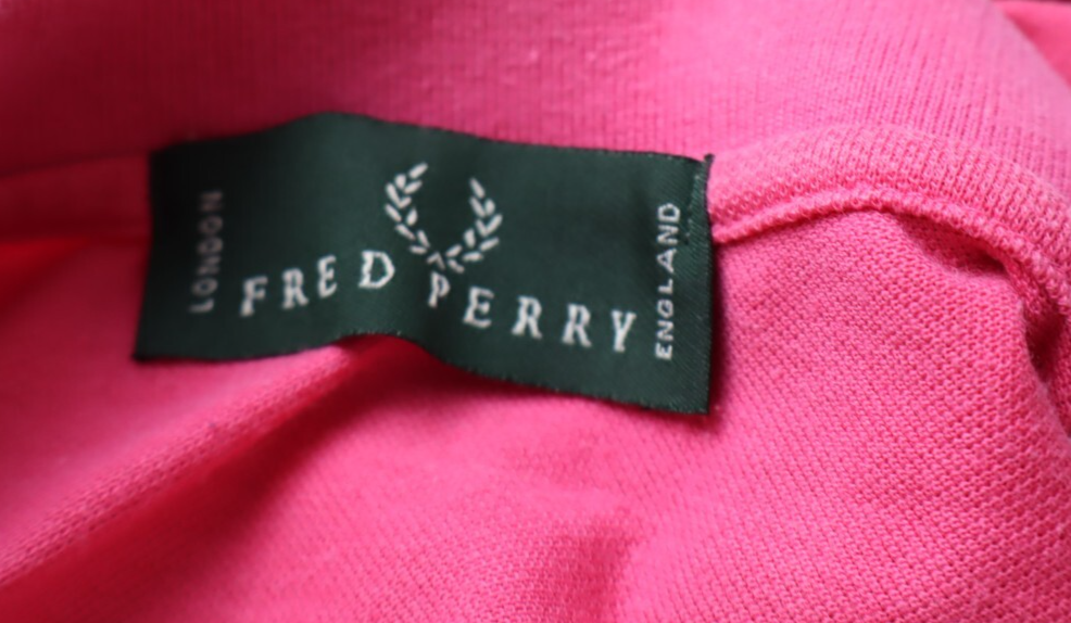 FRED PERRY  POLO MAGLIA DONNA COTONE TG. M WOMAN SHIRT CASUAL VINTAGE BIG LOGO