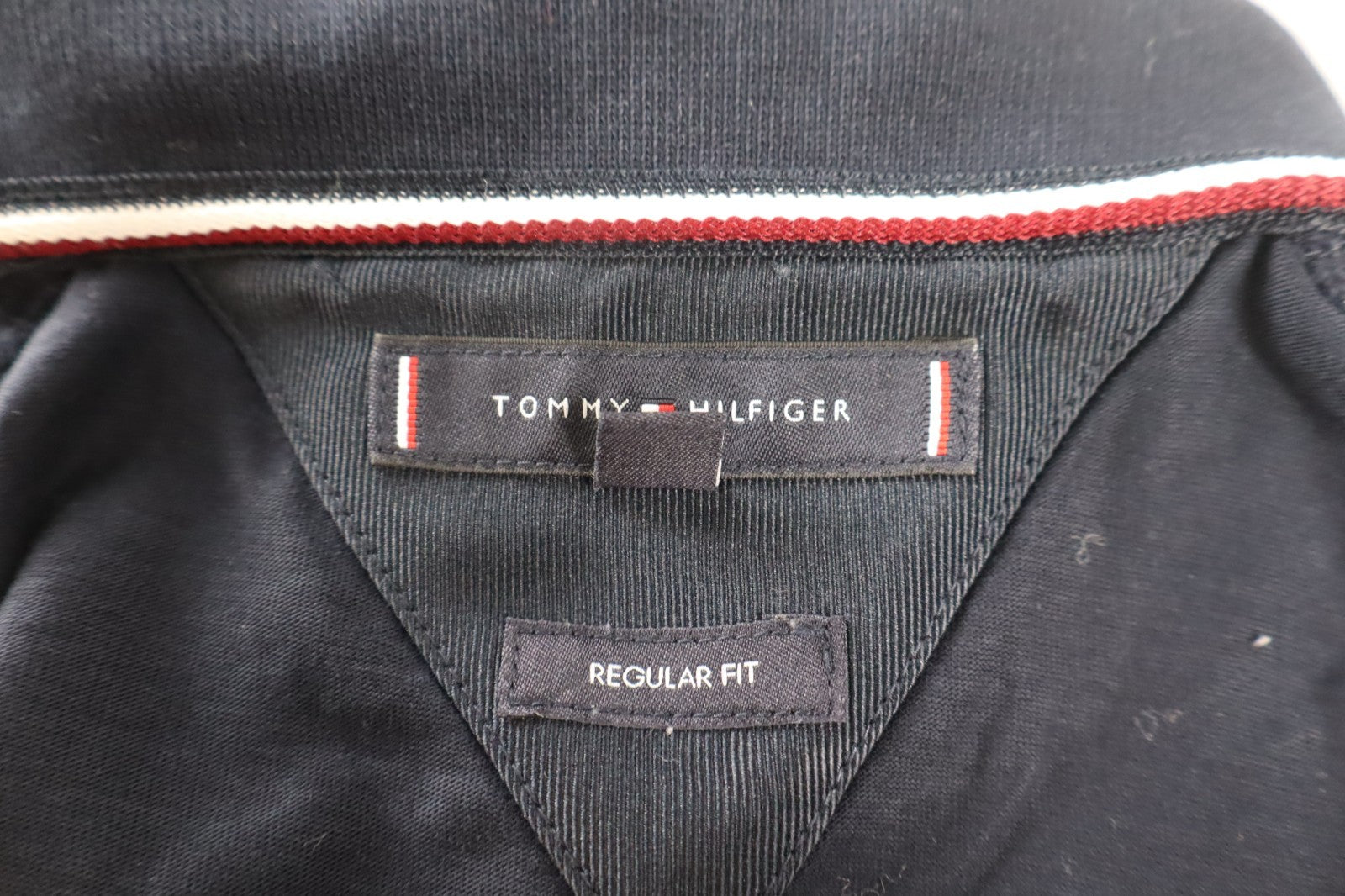 TOMMY HILFIGER POLO CON ZIP MAGLIA UOMO TG M MAN COTONE T-SHIRT CASUAL VINTAGE