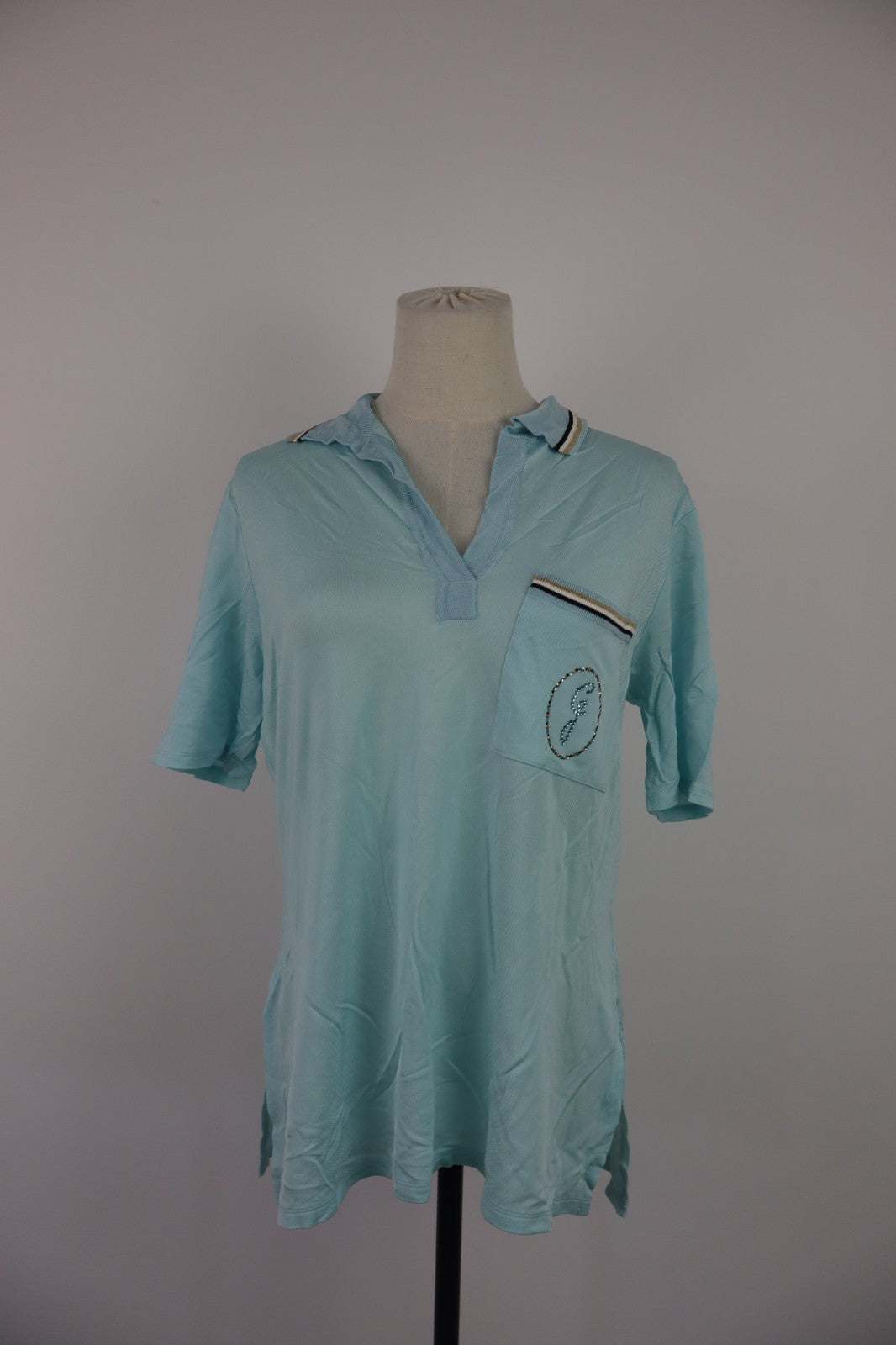GATTINONI POLO DONNA MAGLIA  TG. 50 WOMAN SHIRT CASUAL VINTAGE LOGO