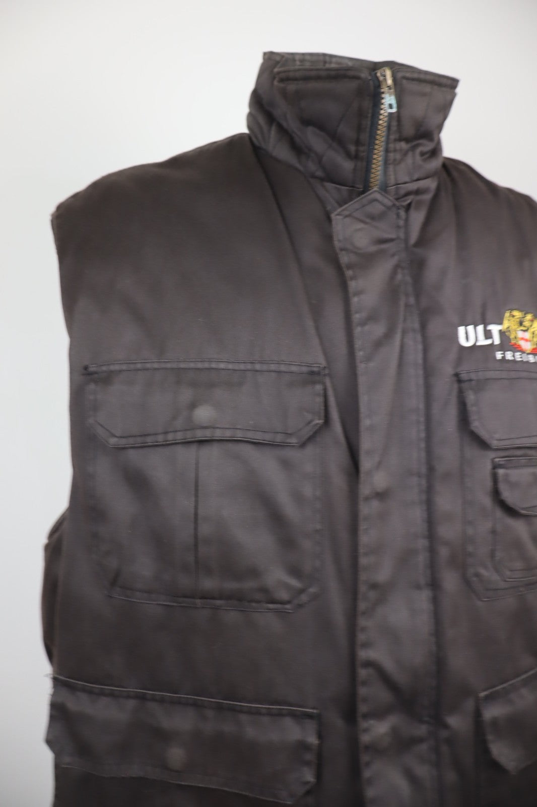 VEST GIUBBINO SMANICATO GILET UOMO TG 2XL MAN VINTAGE JACKET ULTRAS FRIBURGO