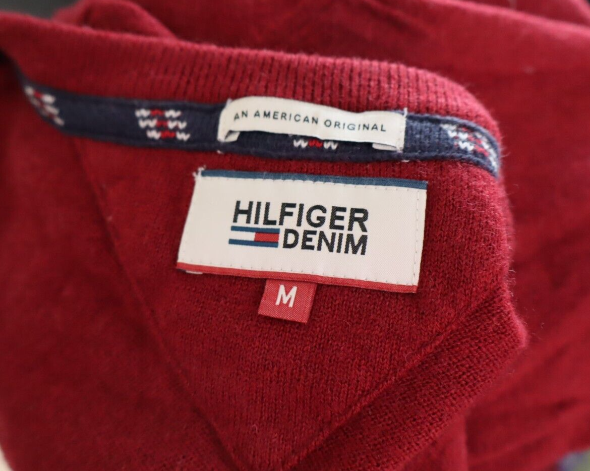 TOMMY HILFIGER DENIM MAGLIONE VINTAGE LANA WOOL UOMO Tg. M MAN SWEATER