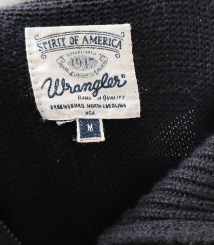 WRANGLER  MAGLIONE CON ZIP VINTAGE UOMO COTONE Tg. M MAN SWEATER CASUAL