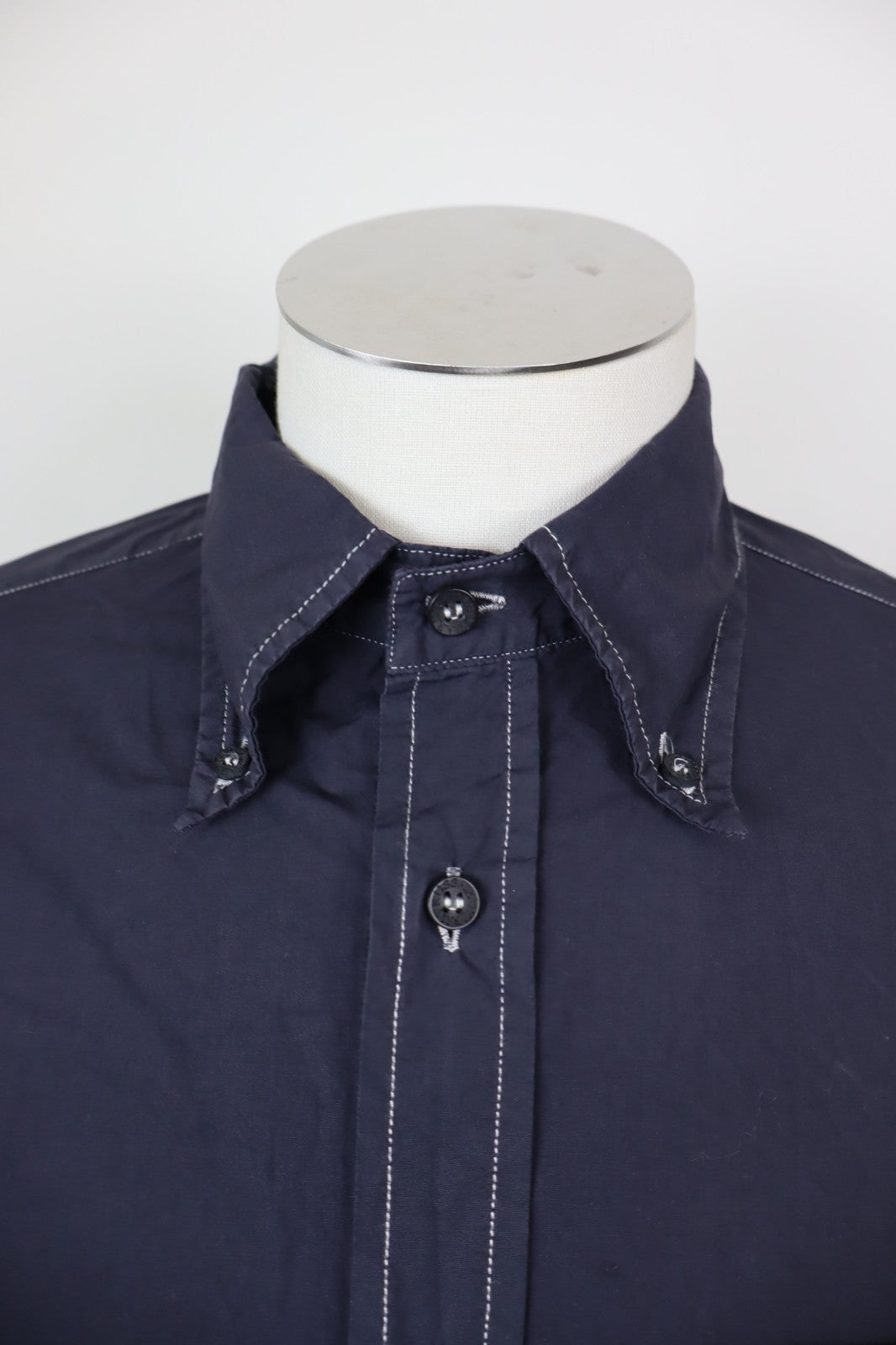 TRUSSARDI JEANS CAMICIA UOMO TG. M MAN CASUAL VINTAGE SHIRT COTONE COTTON LOGO