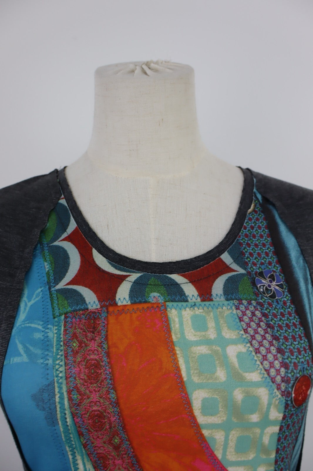 DESIGUAL VESTITO DONNA TG. S WOMAN CASUAL VINTAGE DRESS