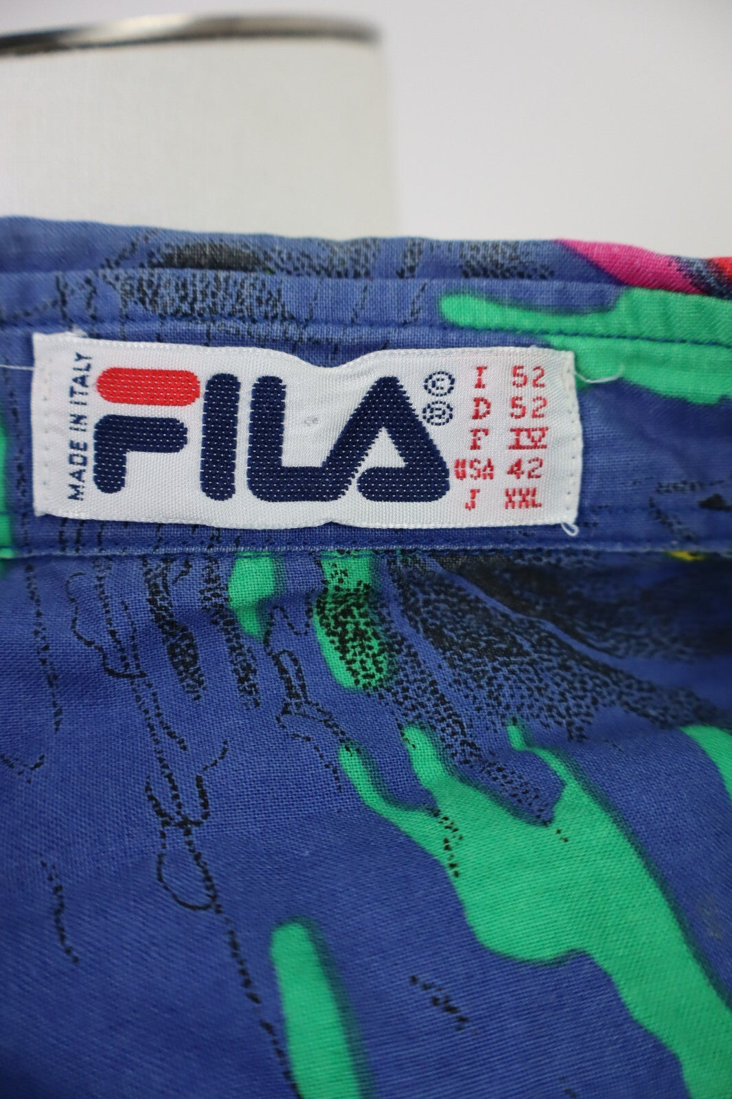 FILA CAMICIA UOMO TG 52 MAN SHIRT CASUAL VINTAGE COTONE COTTON