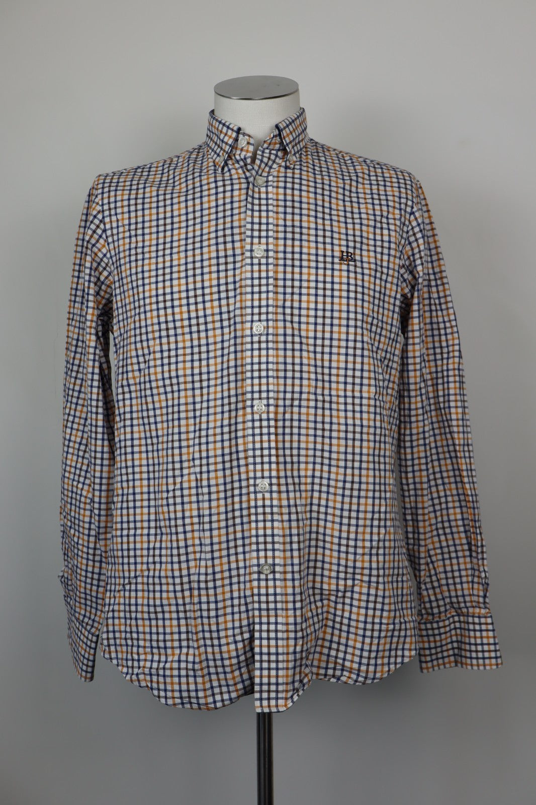HARMONT & BLAINE CAMICIA UOMO TG. M MAN CASUAL VINTAGE SHIRT COTONE COTTON LOGO