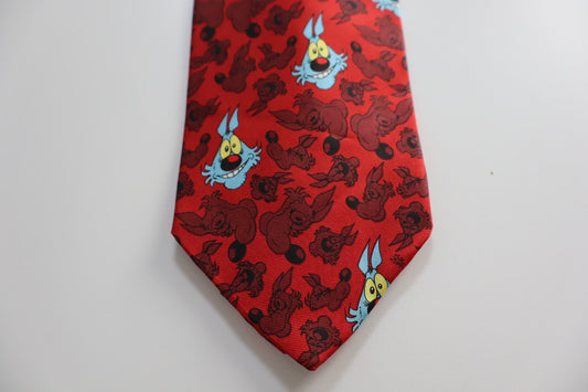 CRAVART LUPO ALBERTO 100% SILK TIE SETA CRAVATTA NECKTIE MADE IN ITALY CLASSIC