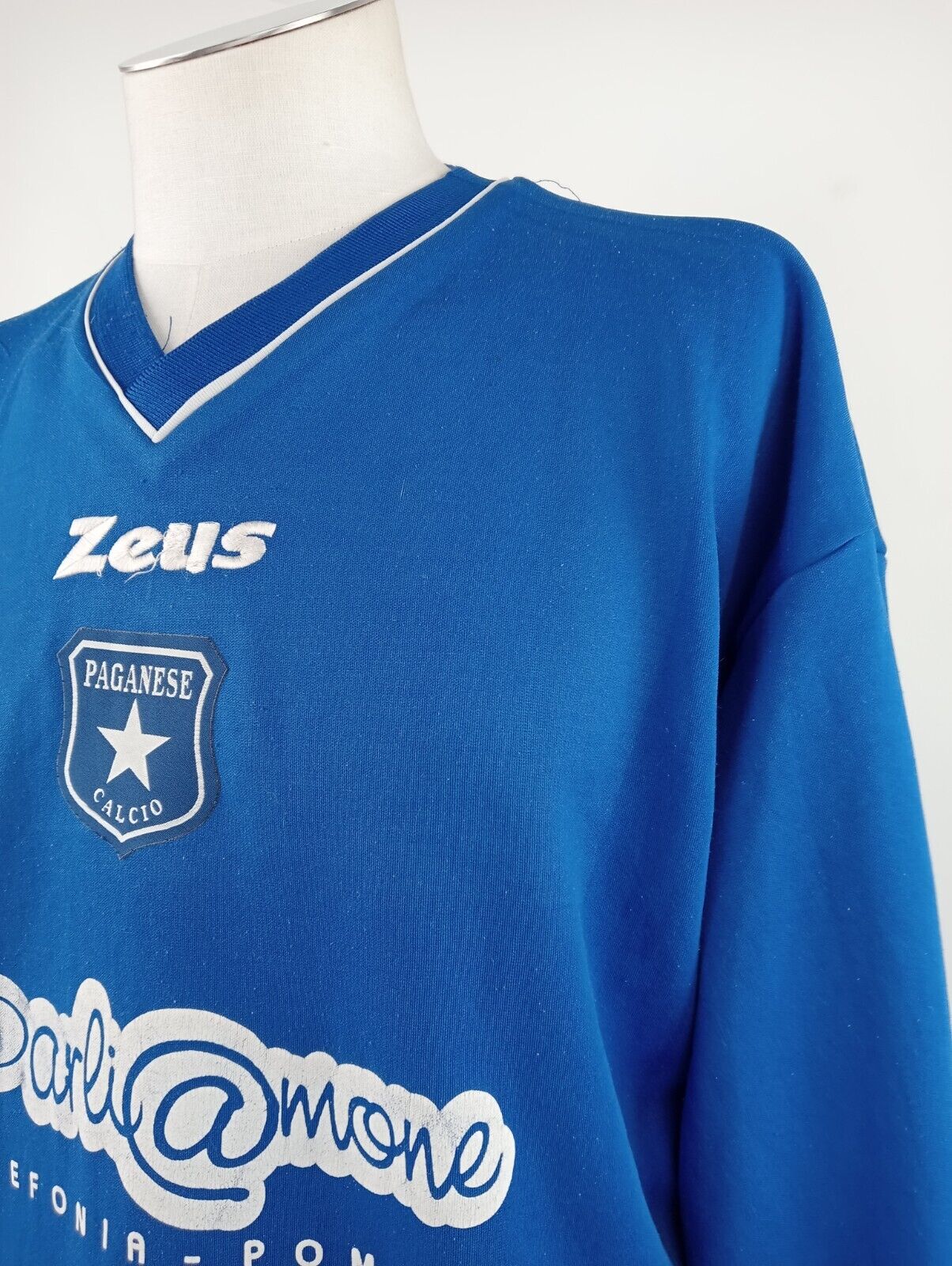 ZEUS PAGANESE FELPA SPORT CALCIO UOMO MAGLIA SOCCER Tg XL VINTAGE JACKET