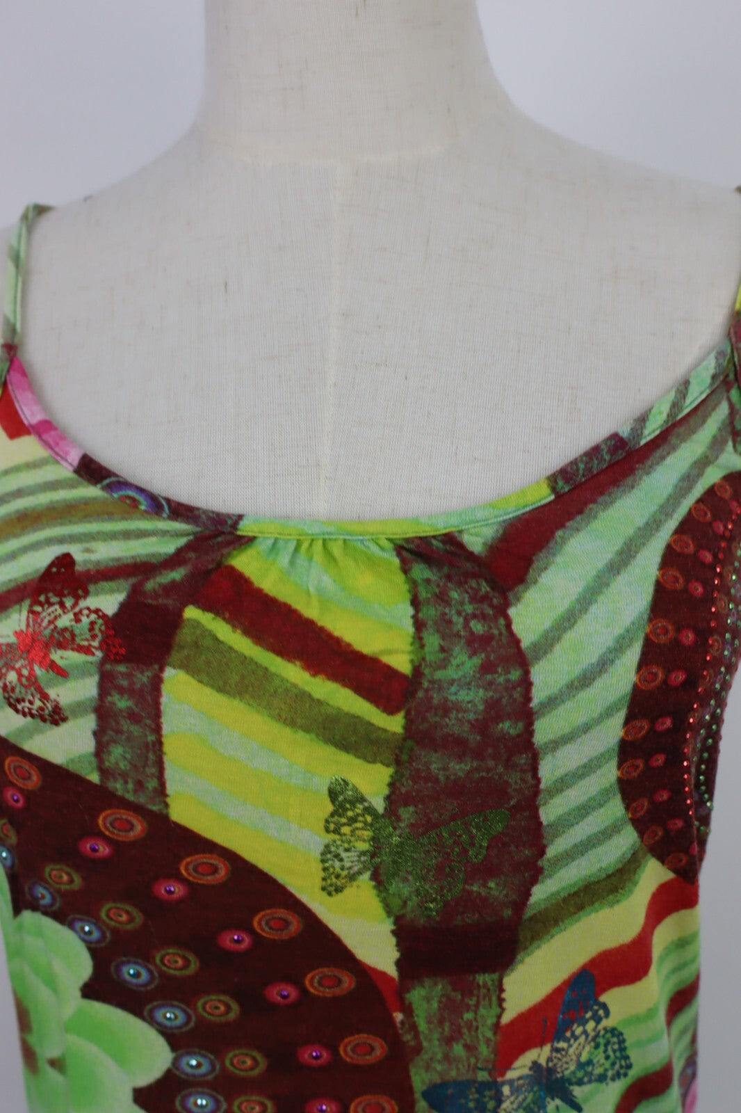 DESIGUAL MAGLIA DONNA TG. S WOMAN T-SHIRT CASUAL VINTAGE TOP REGOLABILE