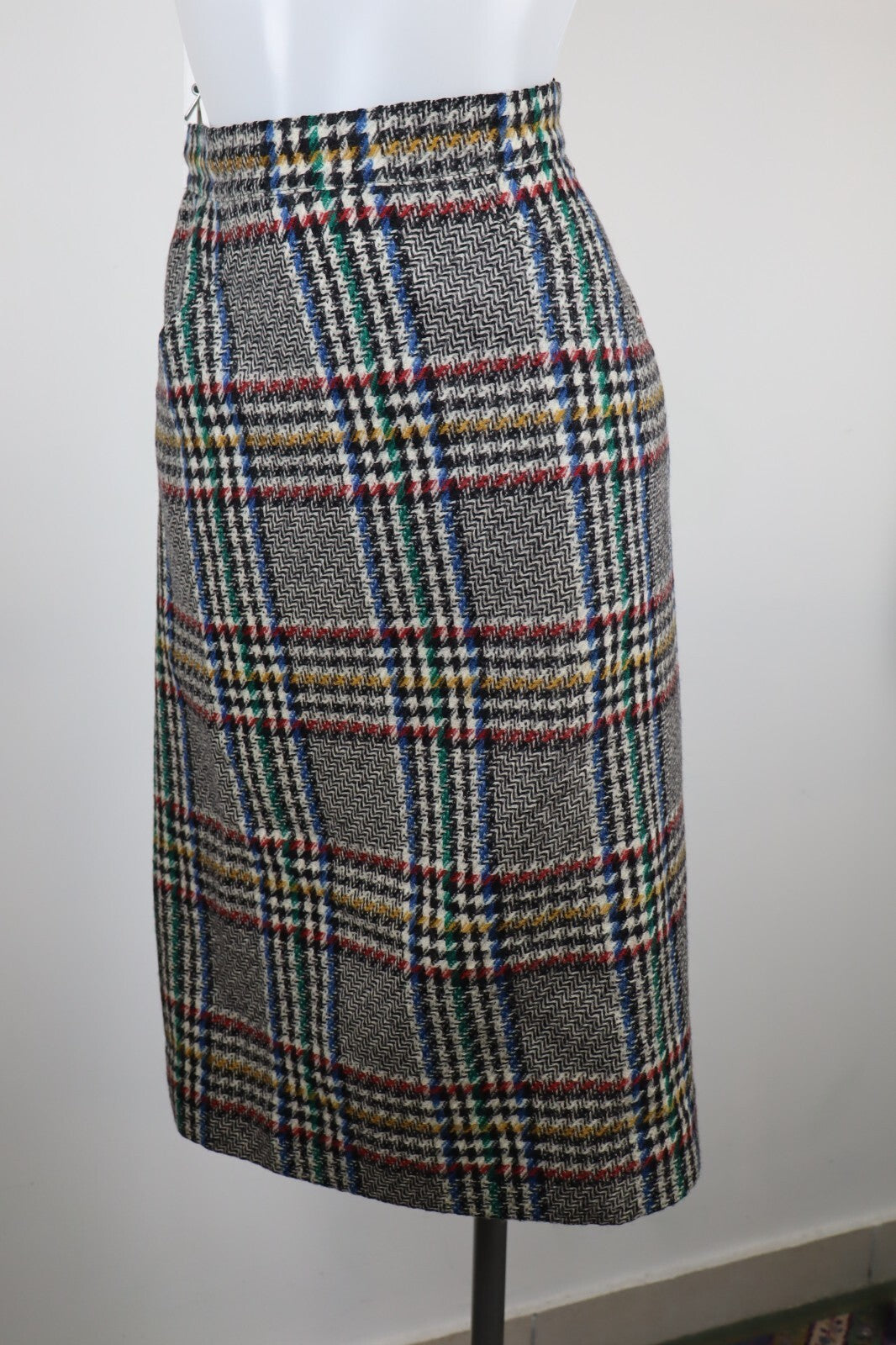 MARELLA GONNA DONNA TG. 44 WOMAN VINTAGE SKIRT LANA WOOL CASUAL MADE ITALY