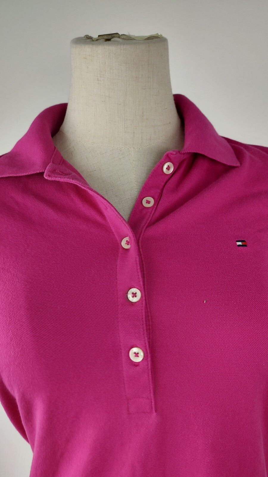 TOMMY HILFIGER POLO MAGLIA DONNA COTONE TG. S WOMAN COTTON SHIRT CASUAL VINTAGE