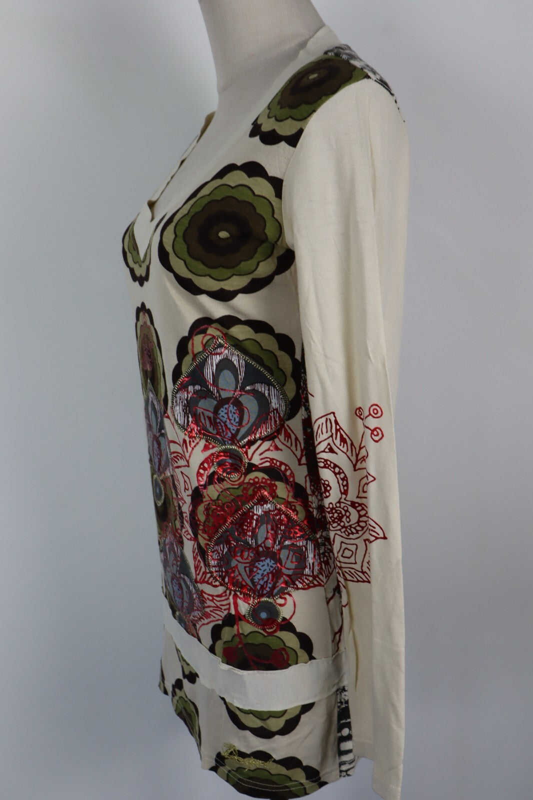 DESIGUAL VESTITO DONNA TG. S WOMAN CASUAL VINTAGE DRESS ABITO COTONE