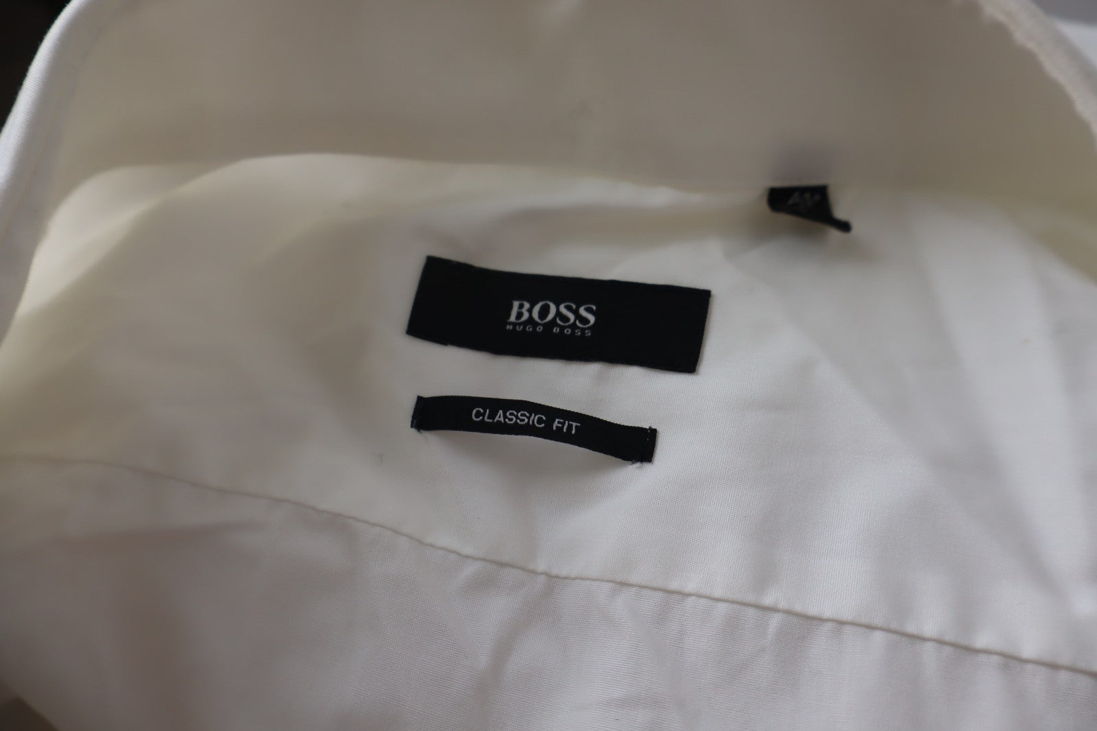 HUGO BOSS CAMICIA UOMO TG. 41 / 16 MAN CASUAL VINTAGE SHIRT COTONE COTTON BIANCO